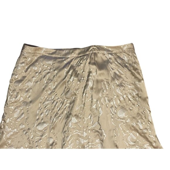 Chico's A-line knee length sz 2 skirt side zip champagne gold - Picture 2 of 6